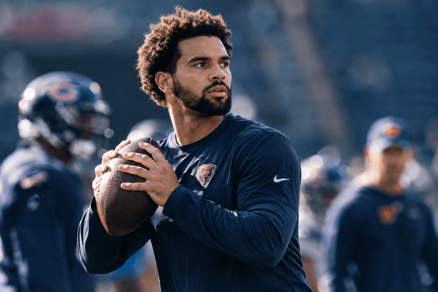 Editorial sports image for Caleb Williams is Finally a 'Full Go' for the Bears, Because Hamstrings Eventually Heal