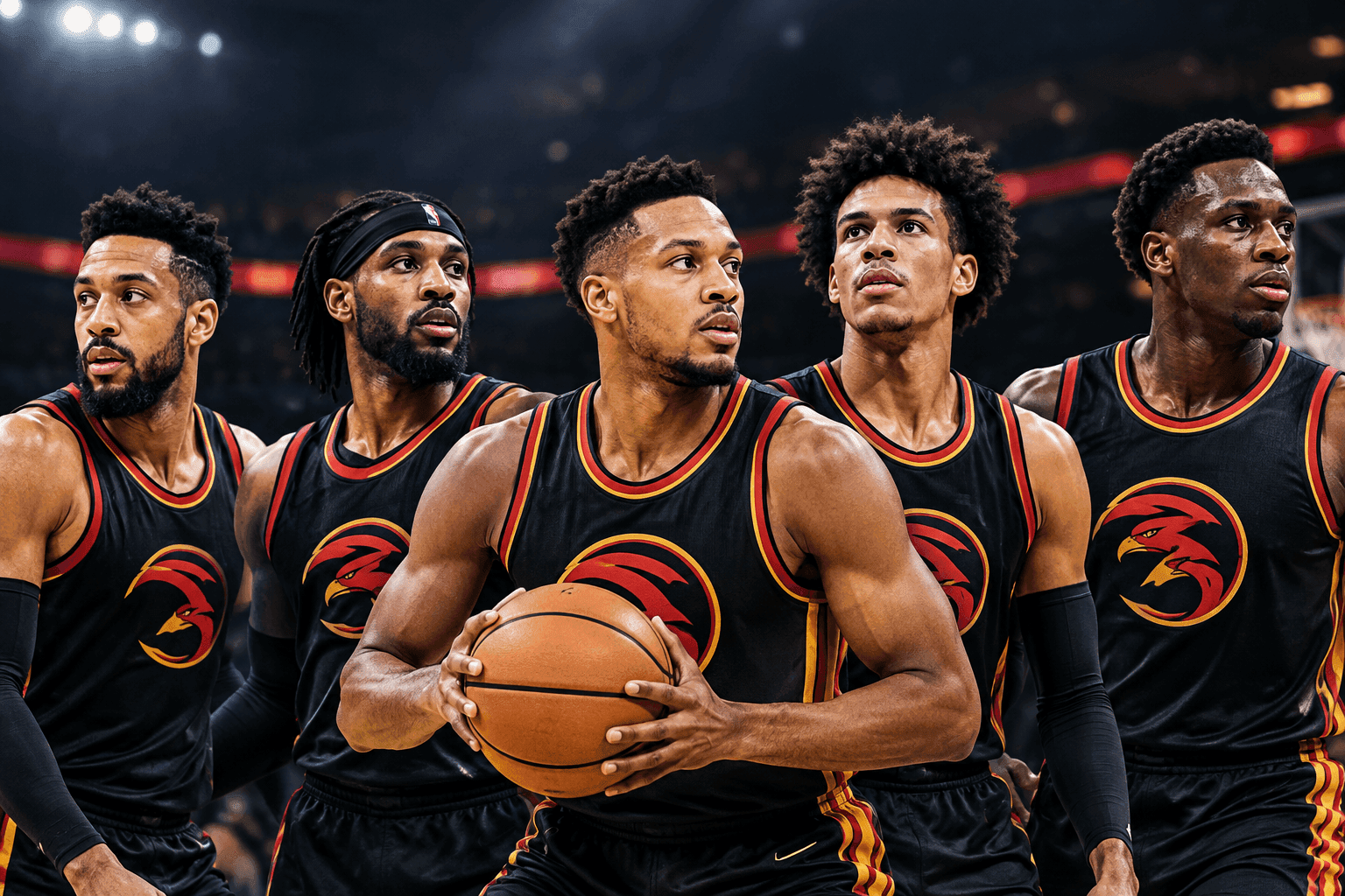 Editorial sports image for Hawks Shuffle Starting Lineup Amid Three-Game Defensive Meltdown