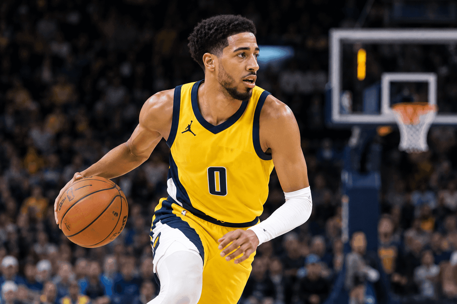 Editorial sports image for Tyrese Haliburton Ditching the Bubble Wrap for Monday's Back-to-Back