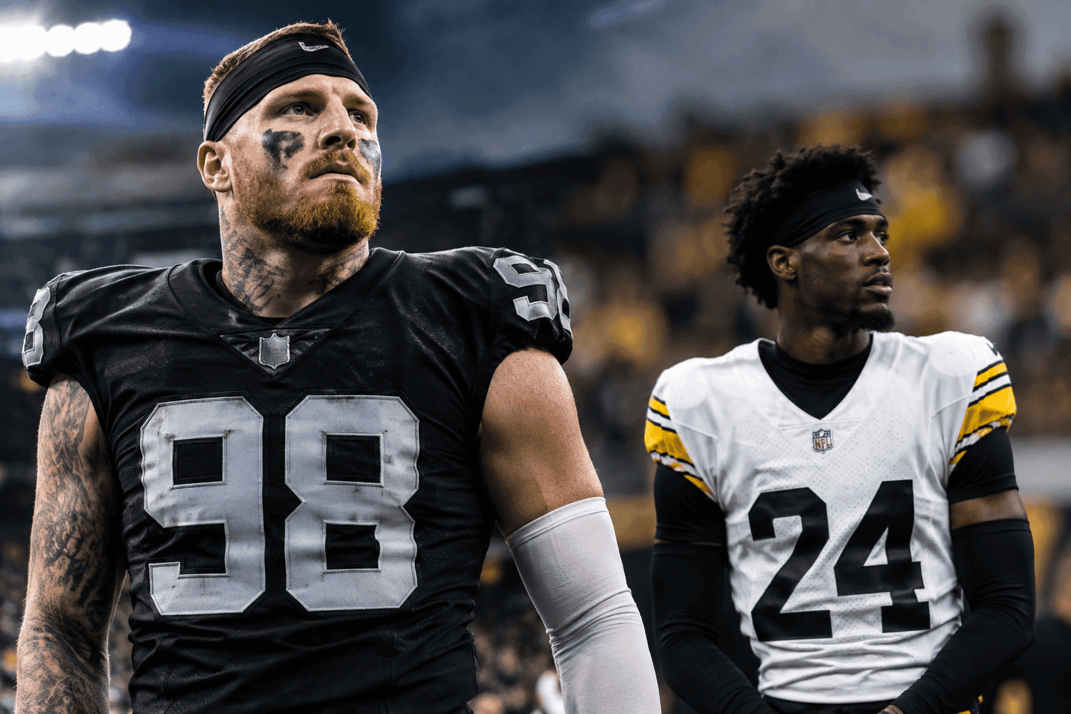 Editorial sports image for Maxx Crosby Vetoes His Own Trade While Joey Porter Jr. Hits the Block