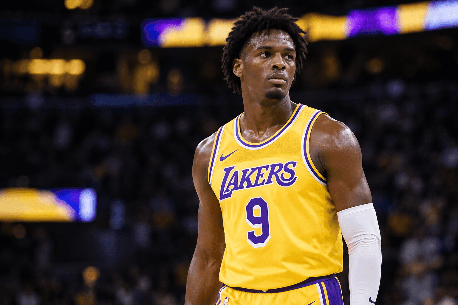 Editorial sports image for Lakers Rule Out Adou Thiero for Wednesday with 'Injury Management'
