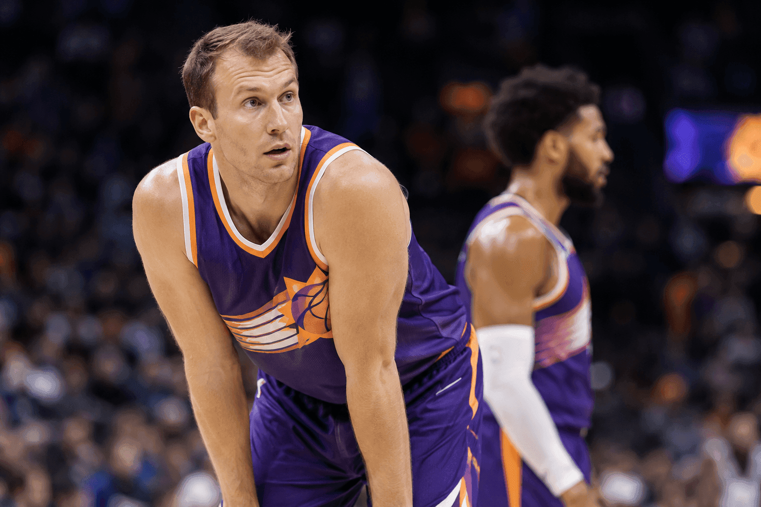 Editorial sports image for Luke Kennard's Knee Strain Puts Suns' Spacing on Hold for Season Opener