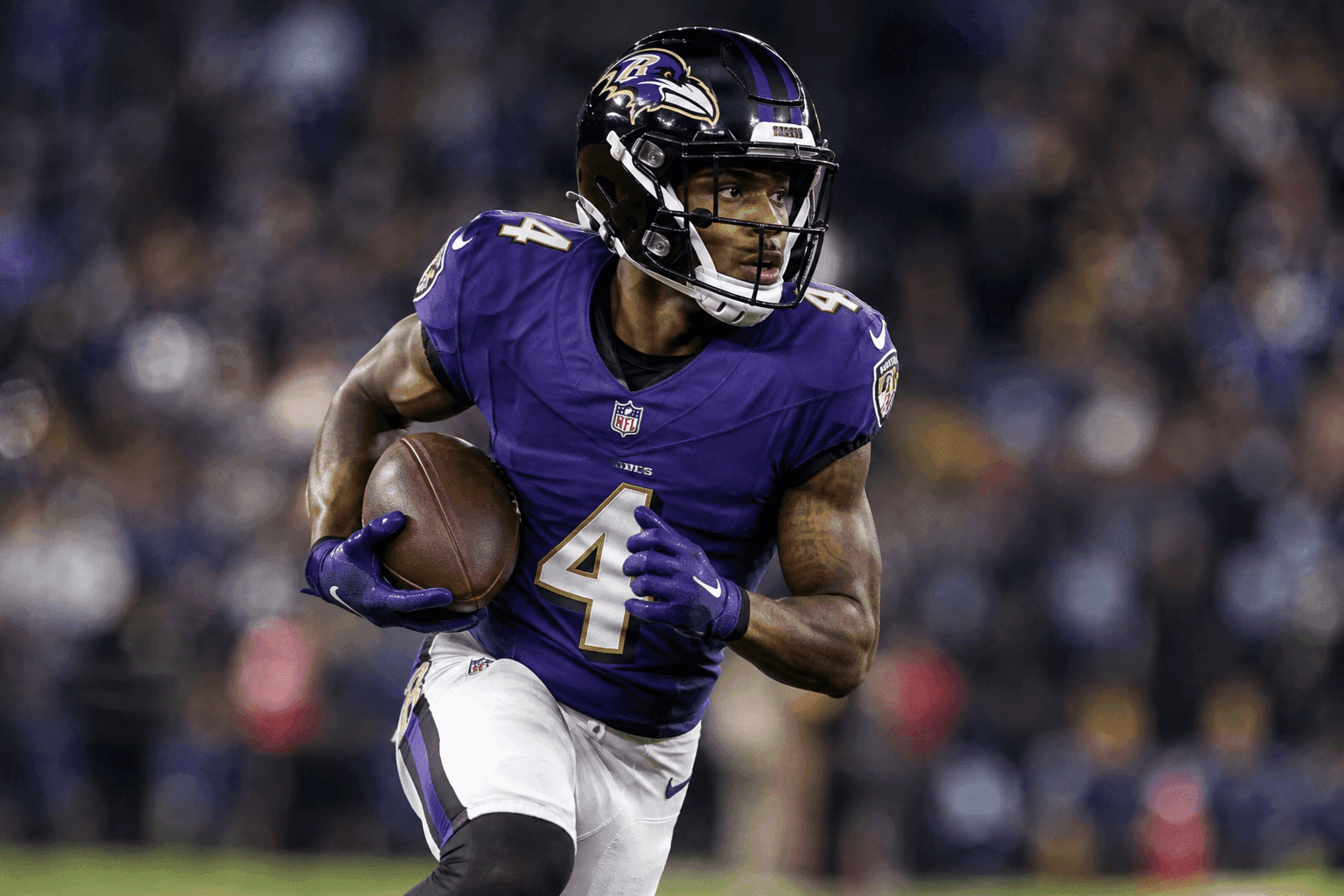 Editorial sports image for Zay Flowers Sheds the Pitch Count for Ravens Matchup Against Titans