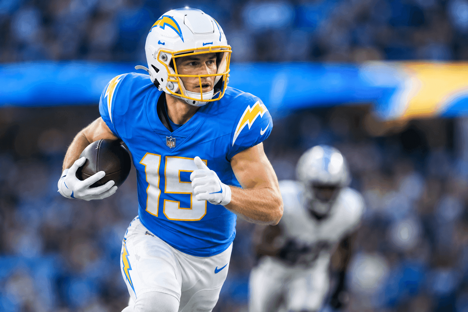 Editorial sports image for Ladd McConkey Pushing to Play Through Cracked Rib Against Raiders