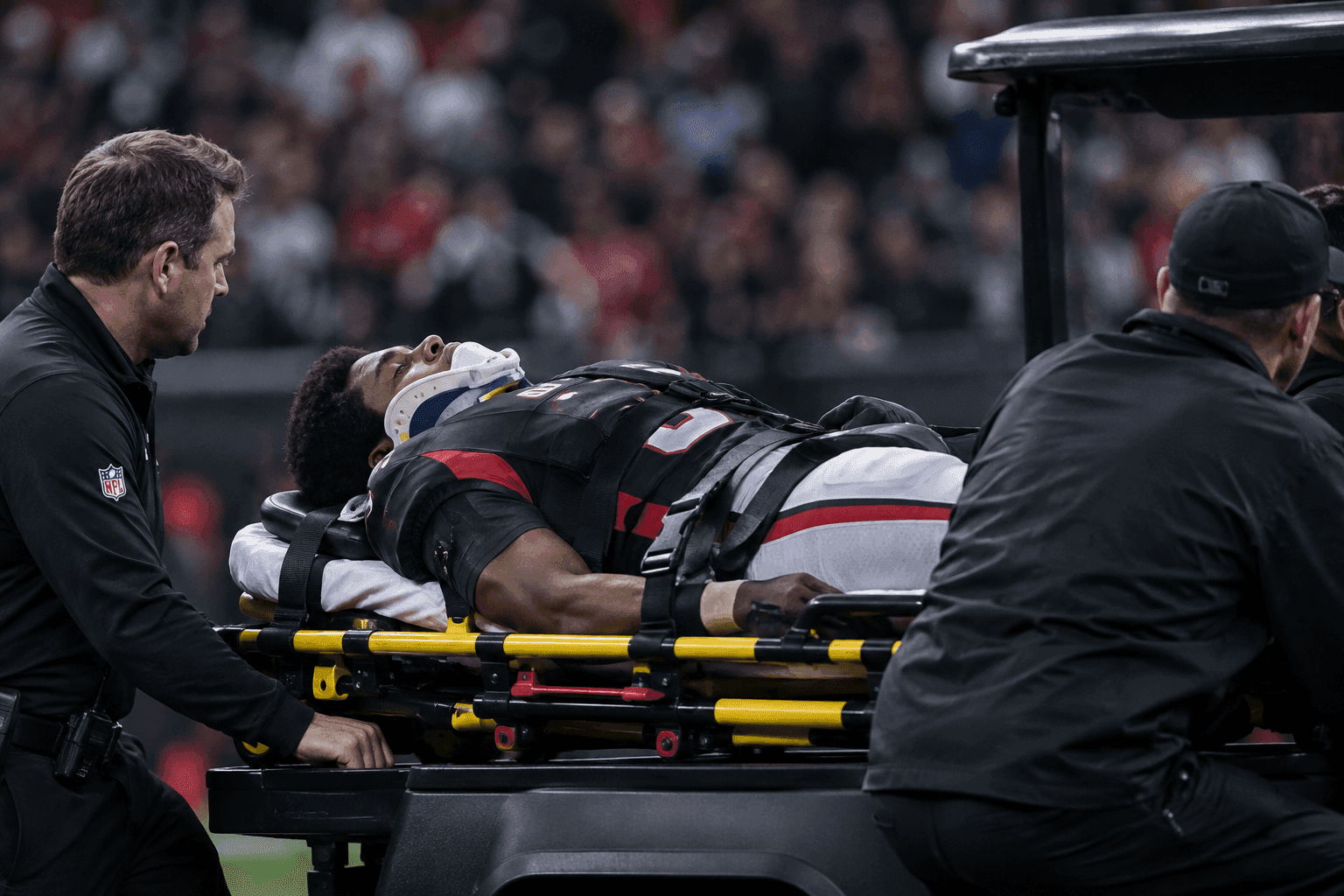 Editorial sports image for Falcons Rookie Kendal Daniels Carted Off in Brutal Blowout Against Bears