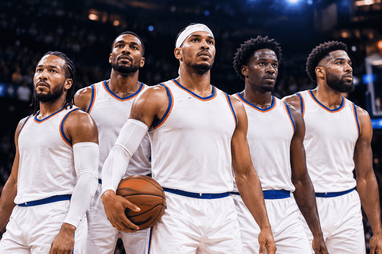 Editorial sports image for Knicks Deploy Their $1 Billion Starting Five to Avoid an 0-3 Disaster