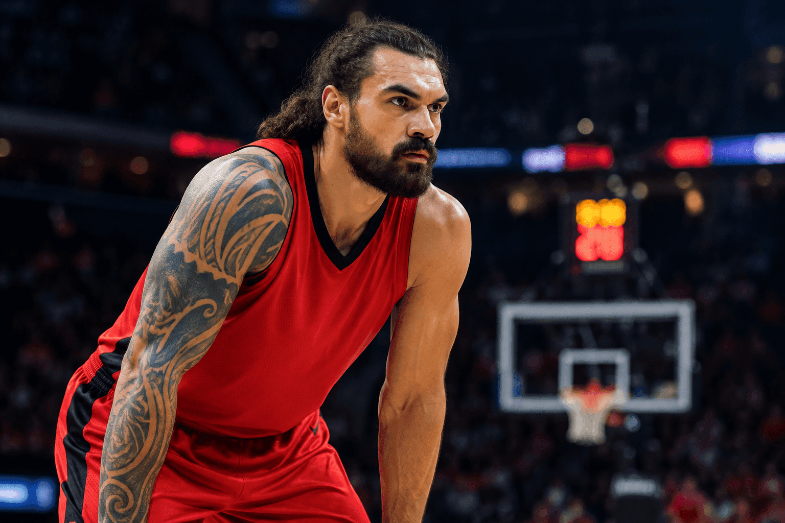 Editorial sports image for Steven Adams Cleared to Return for Rockets Against Spurs