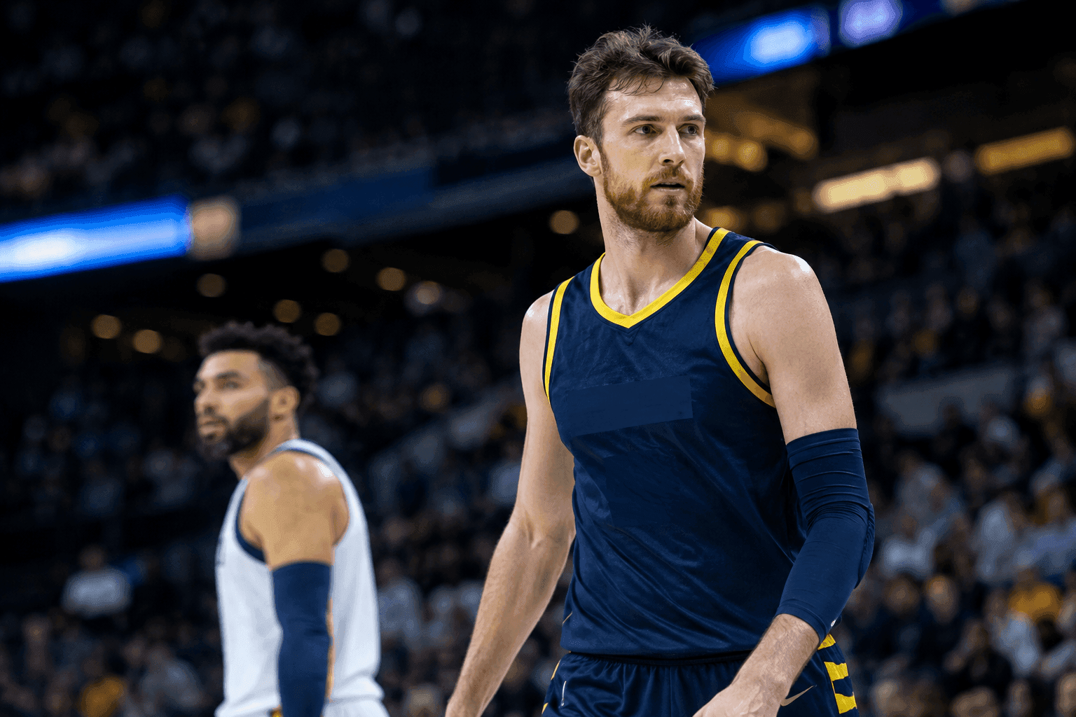 Editorial sports image for Jay Huff Replaces Ivica Zubac at Halftime in Ultimate Bettor Jump Scare