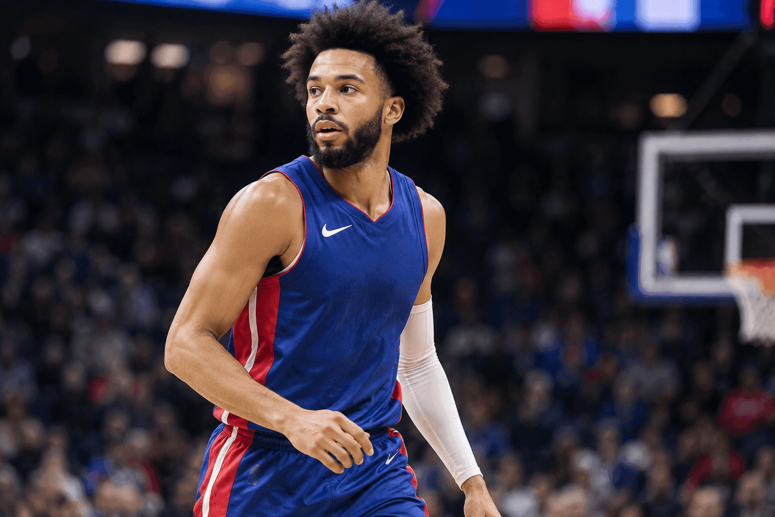Editorial sports image for Isaiah Joe's Hip Keeps Him Sidelined as the 4-1 Pistons Roll Into Brooklyn