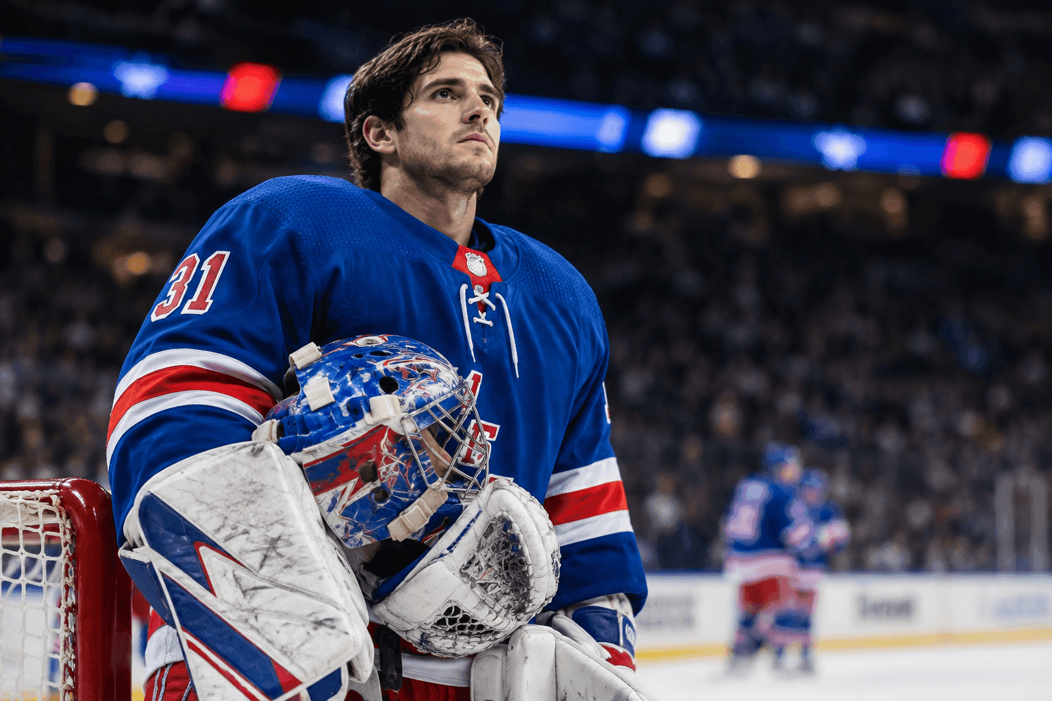 Editorial sports image for Rangers' Season on Life Support: Igor Shesterkin Out for the Year