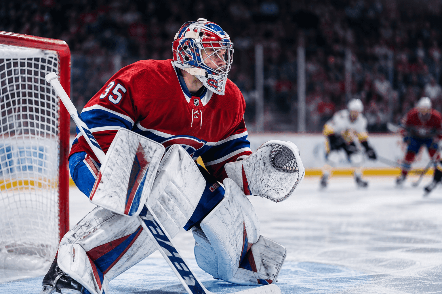 Editorial sports image for Canadiens Lose Samuel Montembeault for Two Weeks Just as Their Defense Collapses