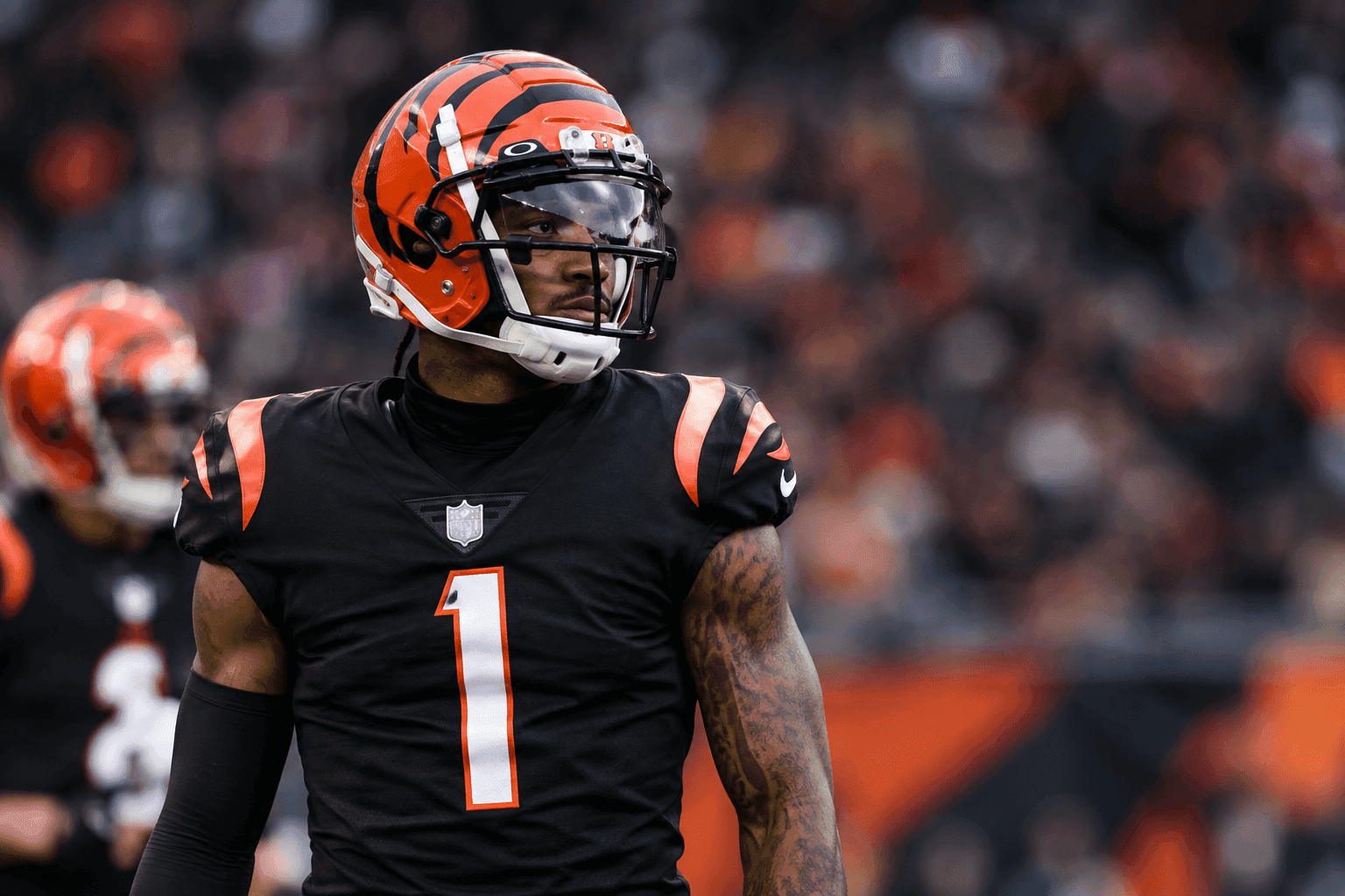 Editorial sports image for Ja'Marr Chase Ruled Out With Concussion, Scrambling Bengals Offense