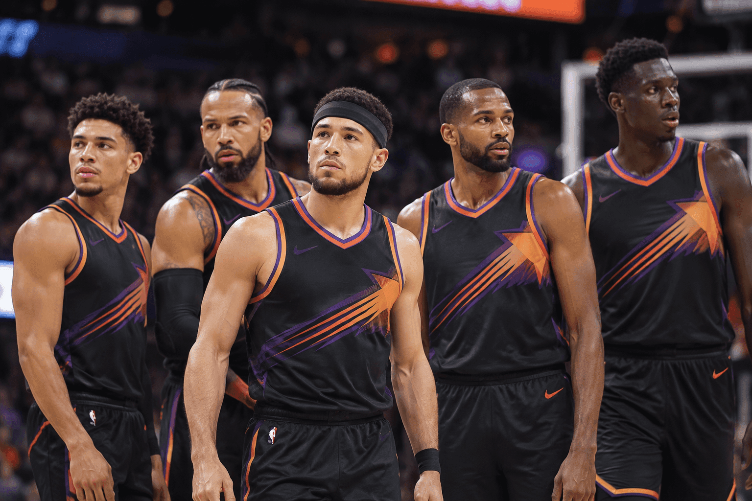 Editorial sports image for Suns Roll Out Chaotic Starting Five With Khaman Maluach Anchoring the Paint