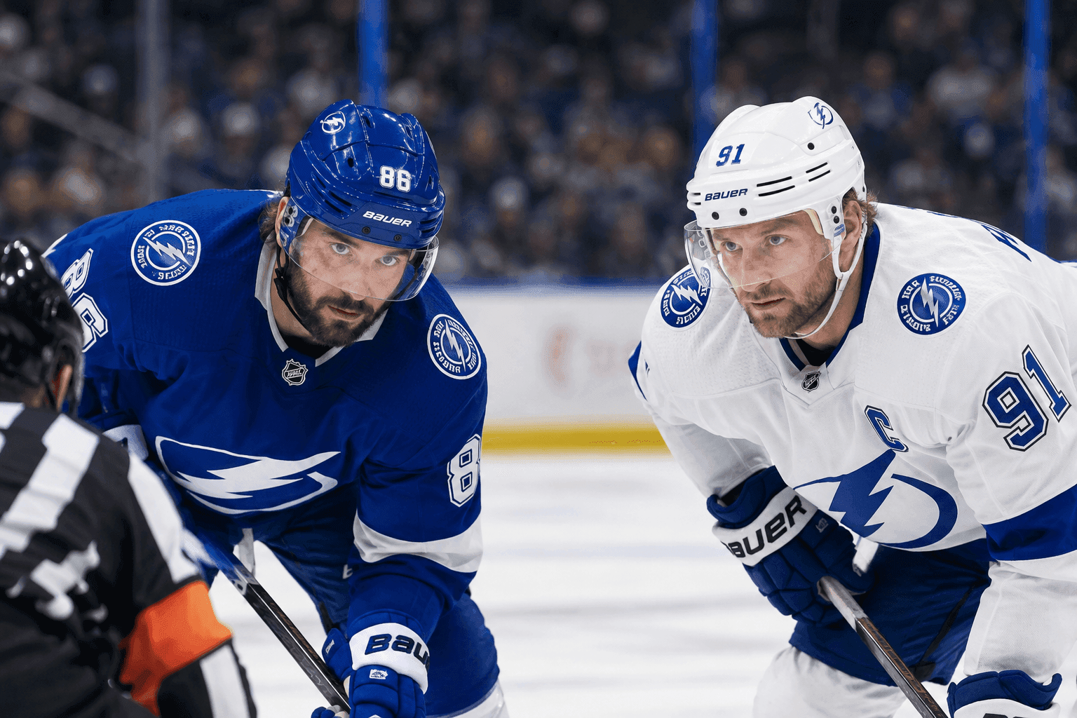 Editorial sports image for Nikita Kucherov's Trade Request Creates the Most Awkward Faceoff in NHL History
