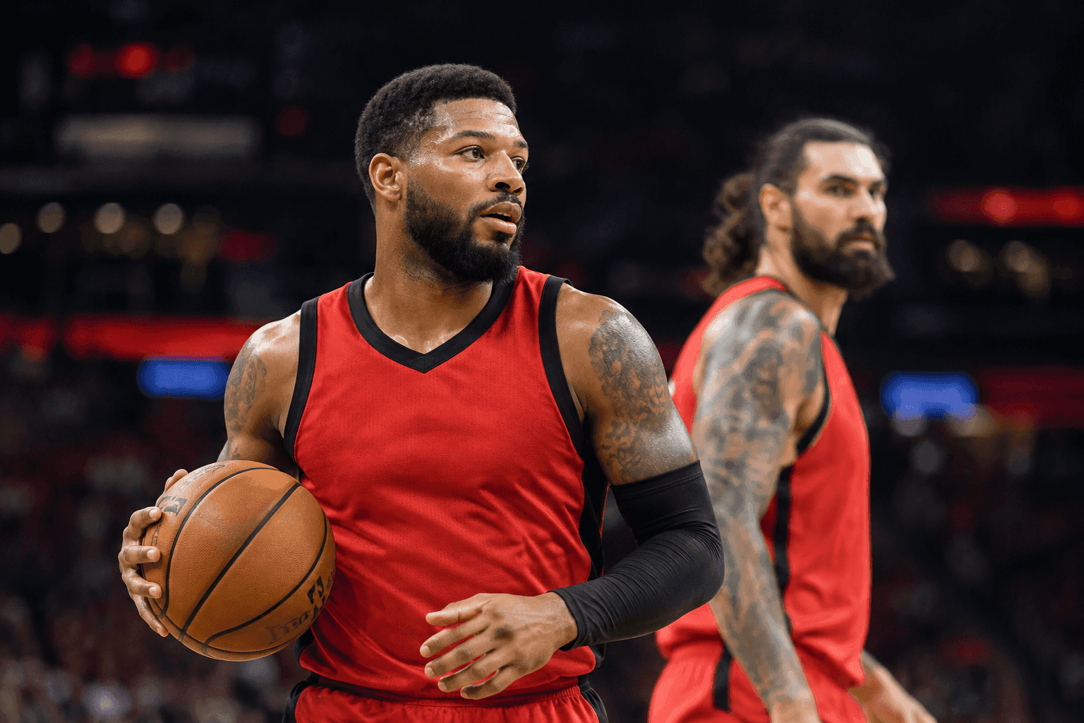 Editorial sports image for Rockets Wrap Fred VanVleet and Steven Adams in Bubble Wrap for Back-to-Backs
