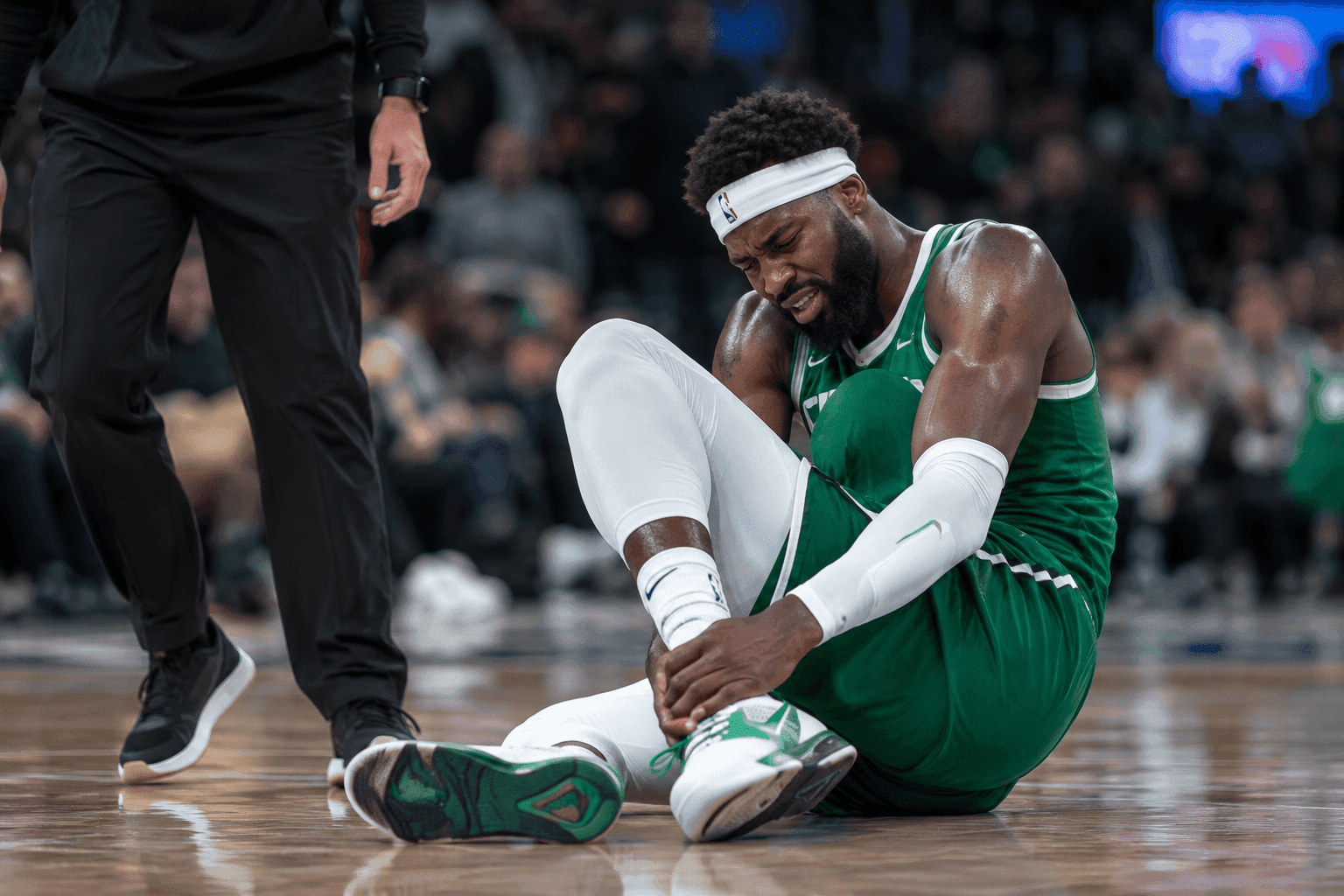 Editorial sports image for Mitchell Robinson's Left Ankle Strikes Again to Start the Season
