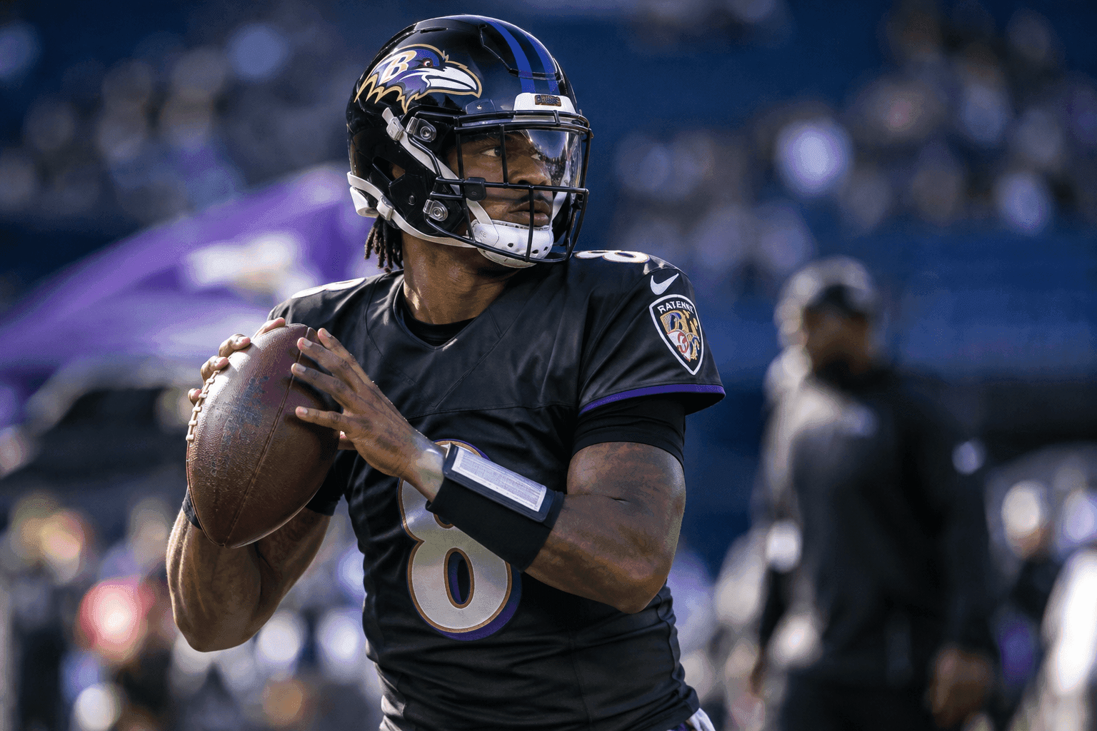 Editorial sports image for Lamar Jackson Returns to Full Practice After Ravens' Blowout Loss