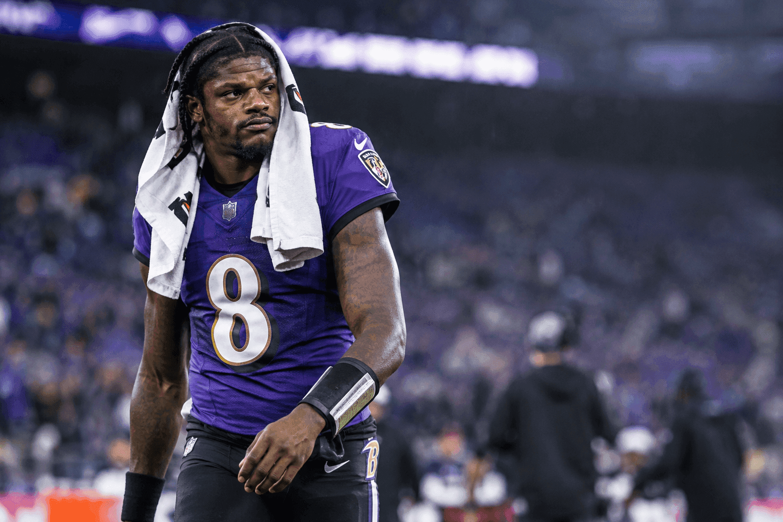Editorial sports image for Lamar Jackson Listed as Questionable Against Bengals With Ankle Injury