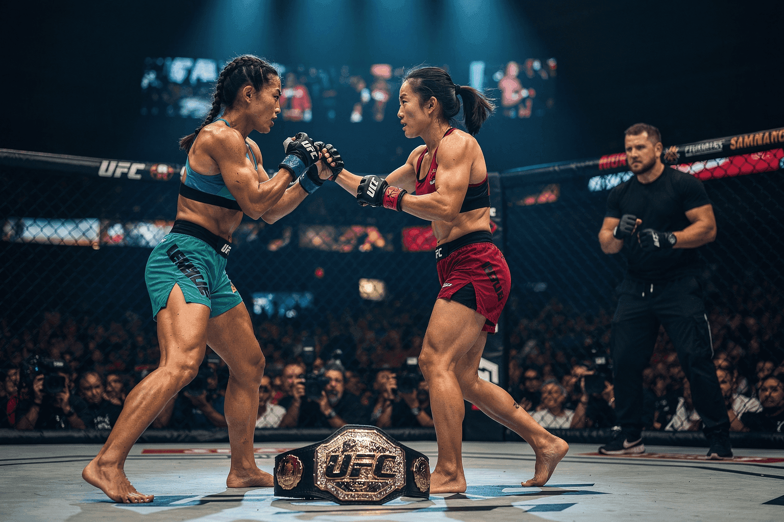 Editorial sports image for Valentina Shevchenko Vacates Title, Forcing a Chaotic UFC 332 Pivot in Salt Lake City