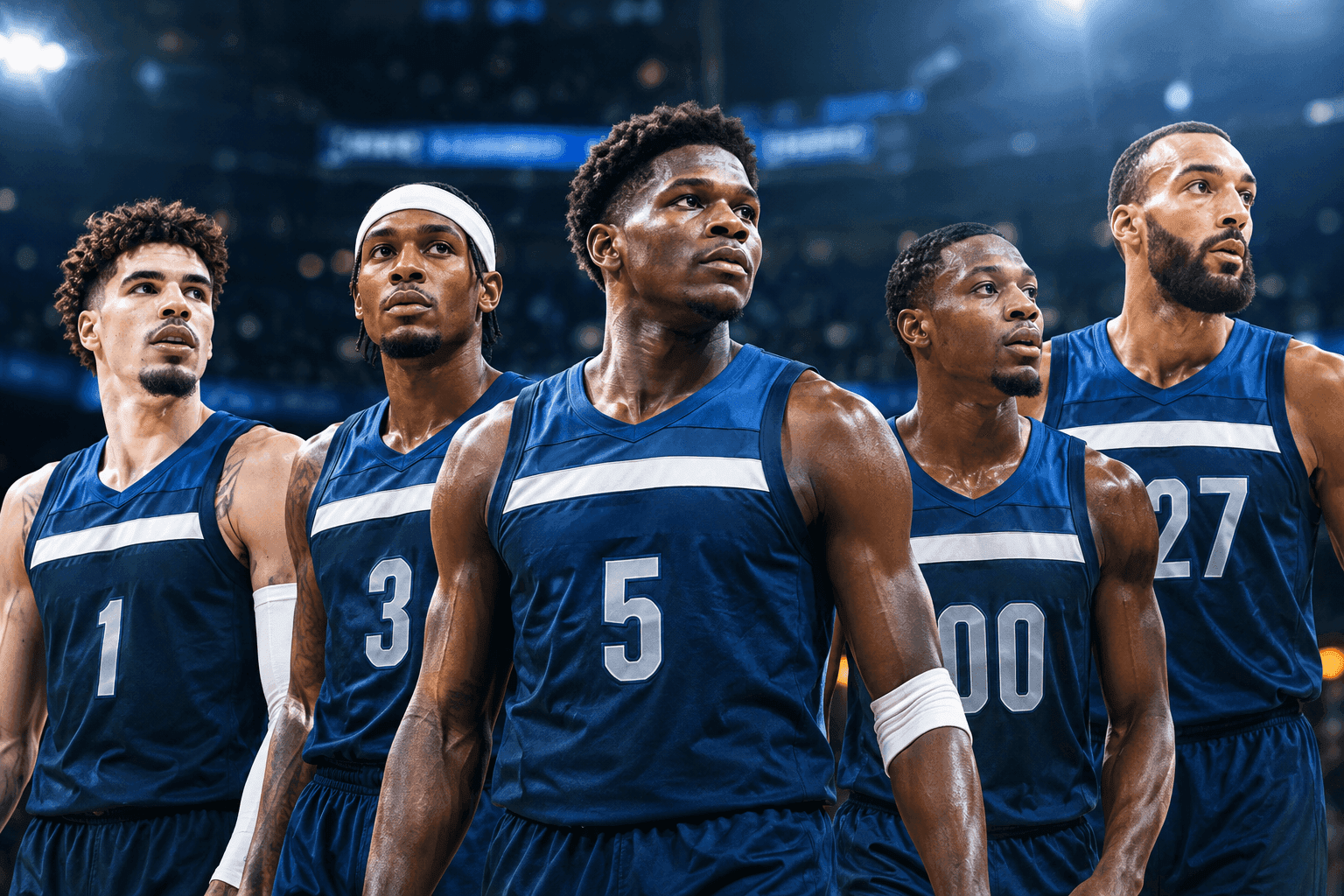 Editorial sports image for Timberwolves Unleash Video Game Starting Lineup Featuring Ball and Kuminga