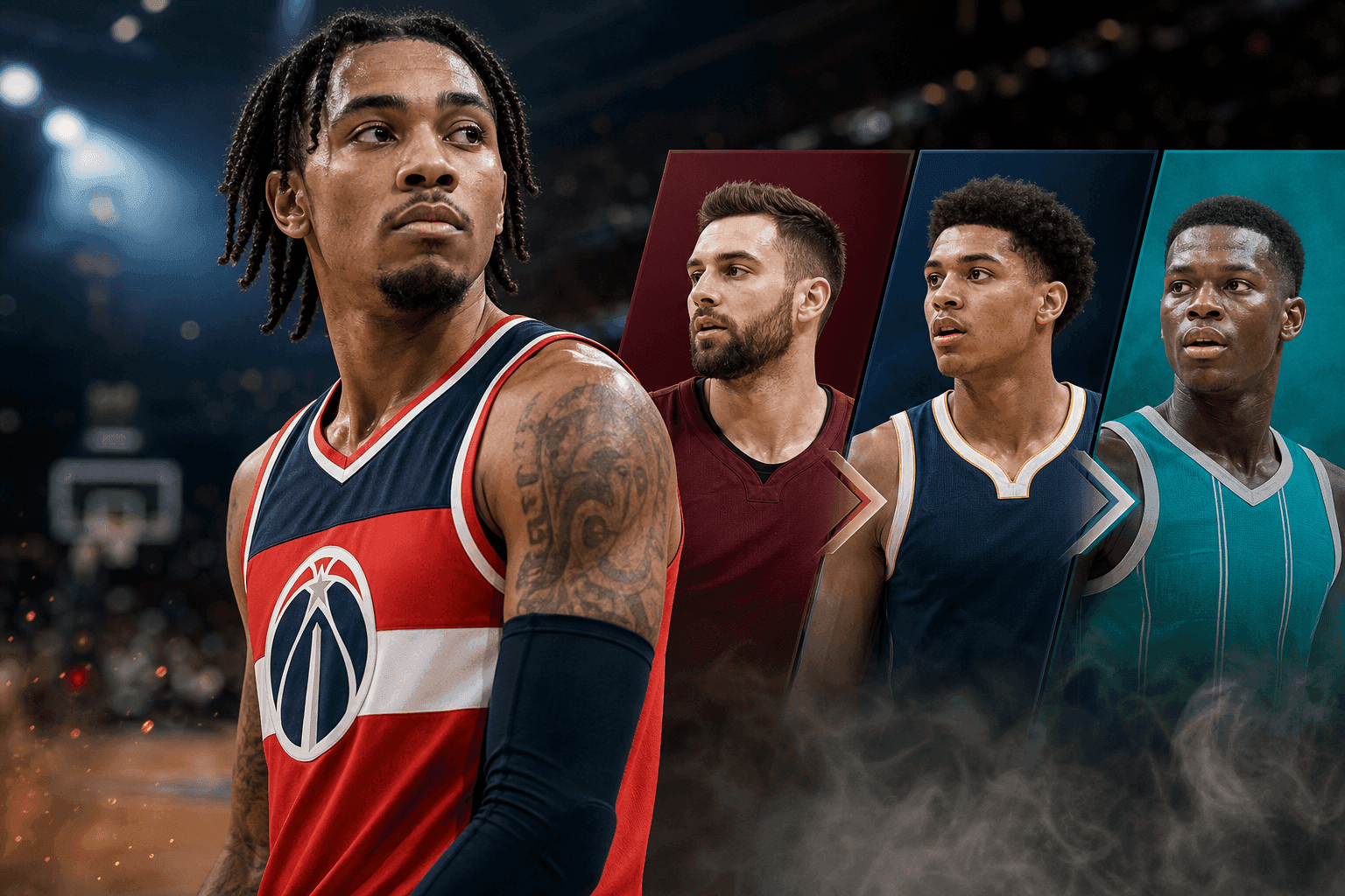 Editorial sports image for Tre Mann Rerouted to Wizards in Multi-Team Max Strus and Peyton Watson Blockbuster