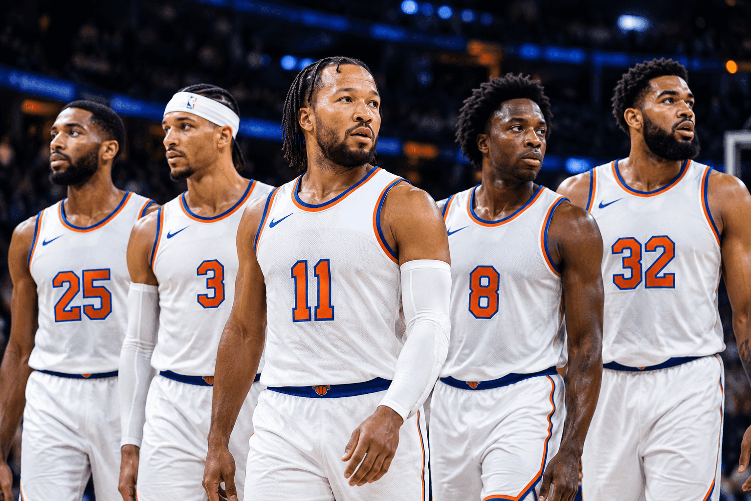 Editorial sports image for Knicks Stick With Blockbuster Starting Five Against Sixers