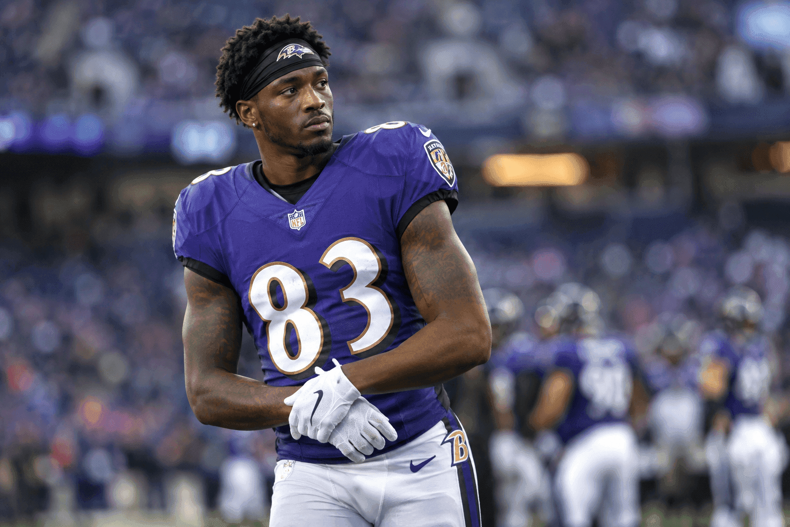 Editorial sports image for Ravens WR Ja'Kobi Lane Ruled Out With Wrist Injury Against Colts