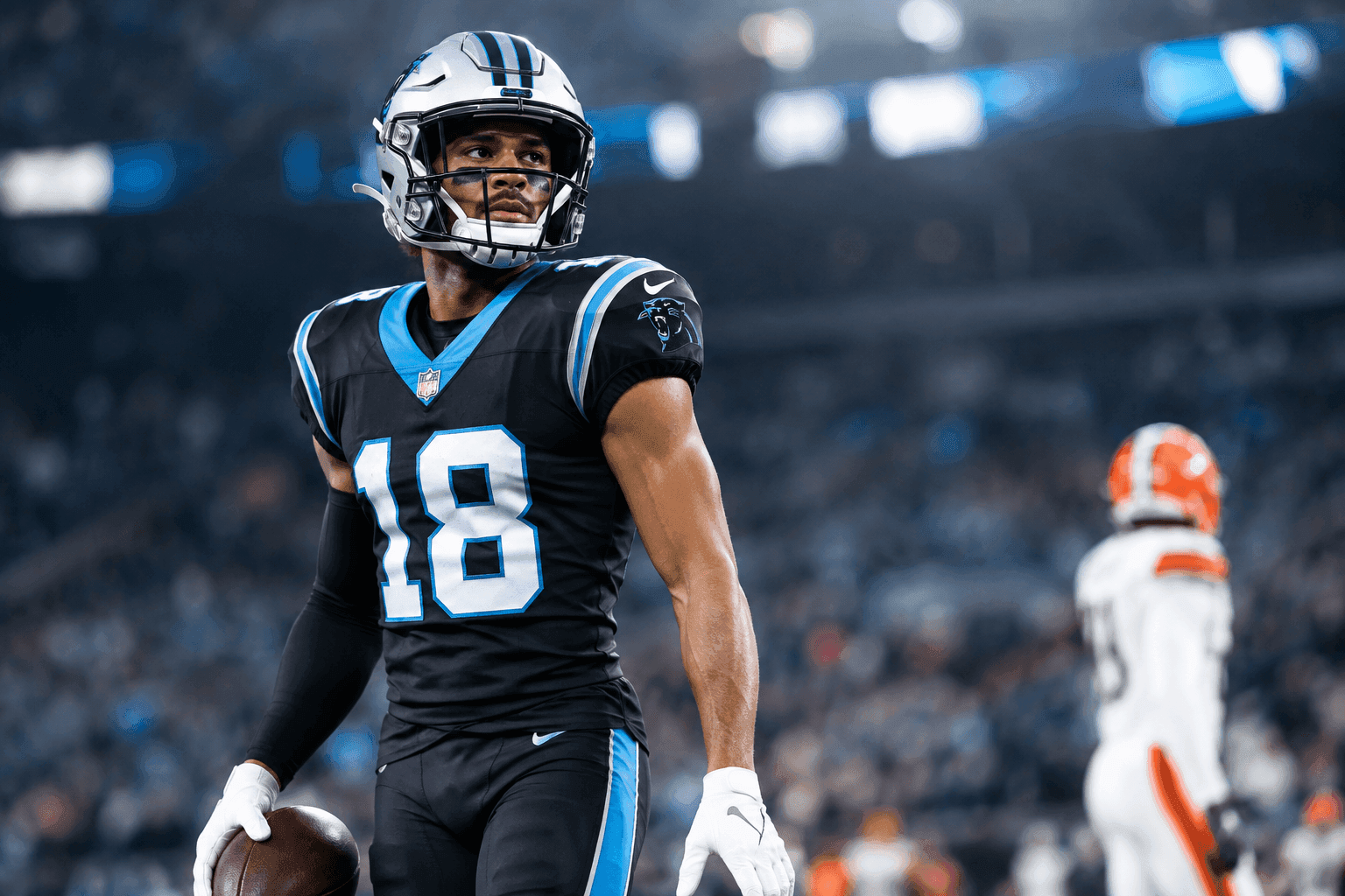 Editorial sports image for Jalen Coker's Quad Injury Adds Another Dent to the Panthers' Sunday