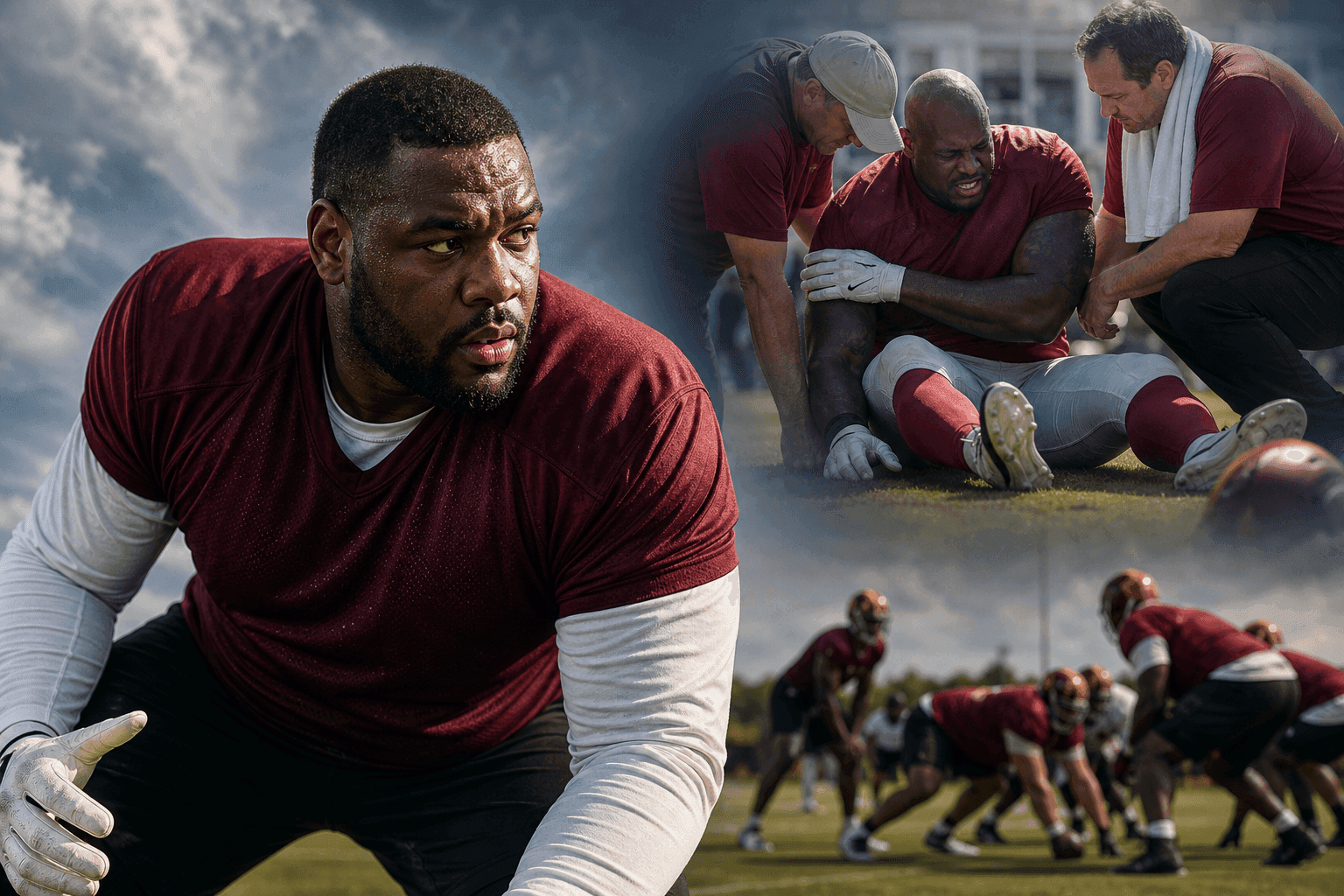 Editorial sports image for Commanders Panic-Sign DJ Humphries After Laremy Tunsil's $60 Million Triceps Tear