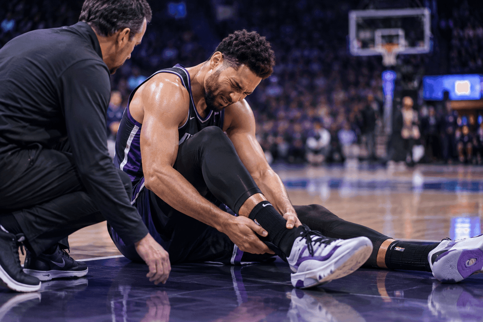 Editorial sports image for Ben Simmons' Comeback Derailed by Another Brutal Achilles Tear in a Cursed NBA Month
