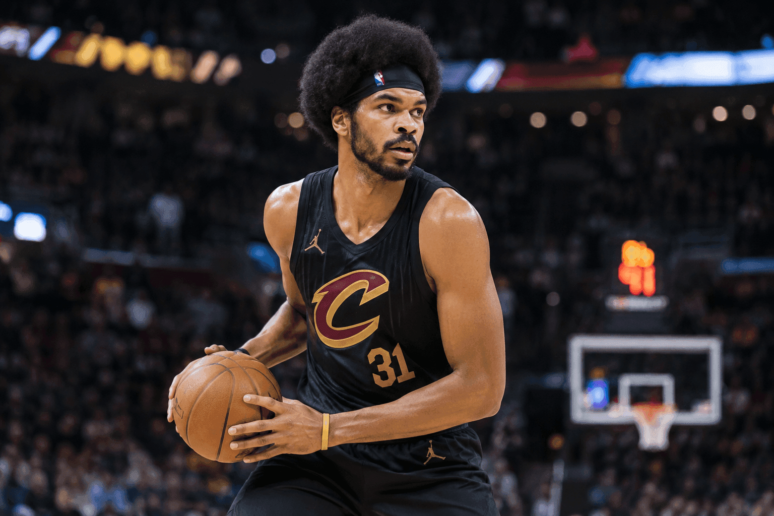 Editorial sports image for Jarrett Allen Cleared to Start Thursday After Knee Injury Scare
