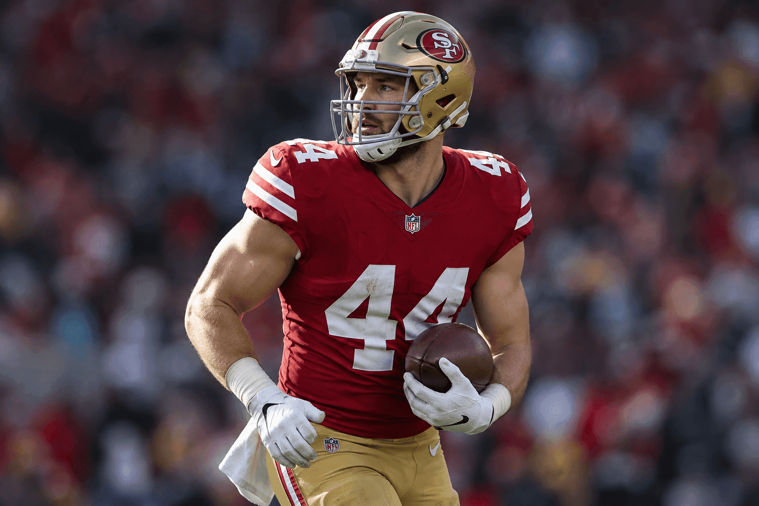 Editorial sports image for 49ers Lose Kyle Juszczyk to Knee Injury Mid-Game