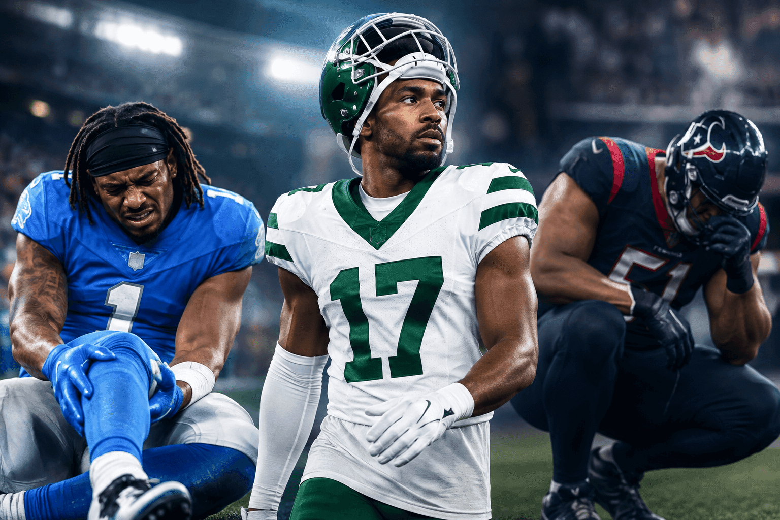 Editorial sports image for Injury Bug Bites Hard: Pacheco's Back Surgery, Shepard to the Jets, and Texans Lose To'oto'o
