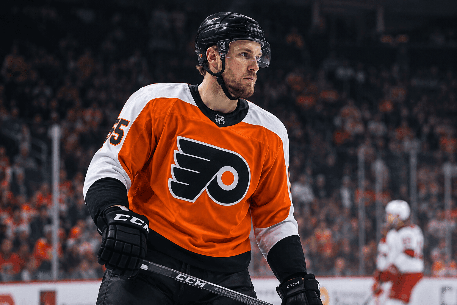 Editorial sports image for Flyers Defense Takes a Hit: Rasmus Ristolainen Exits Loss to Hurricanes