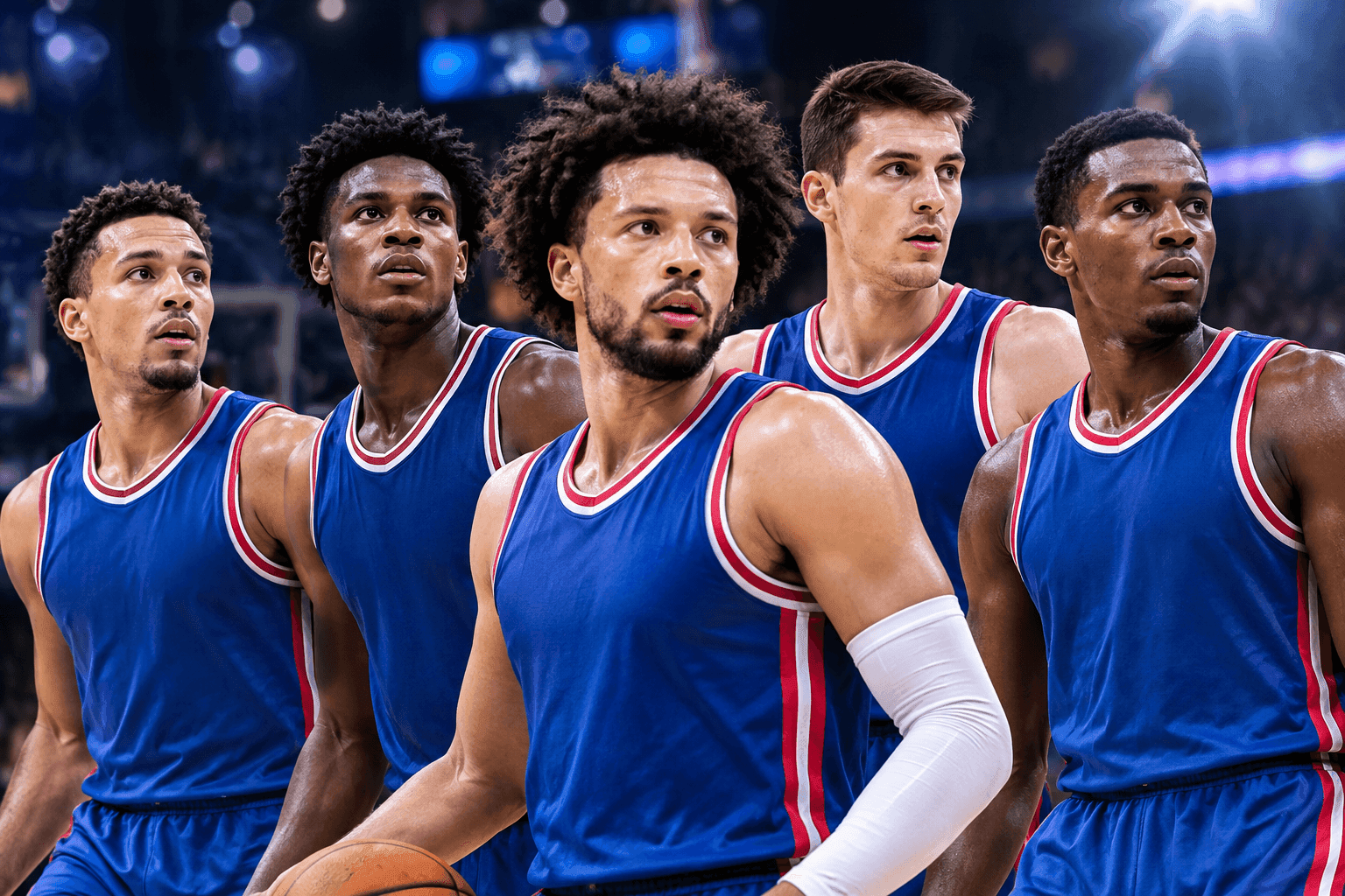 Editorial sports image for Pistons Roll Out Chaotic Starting Five for Friday Night in Miami