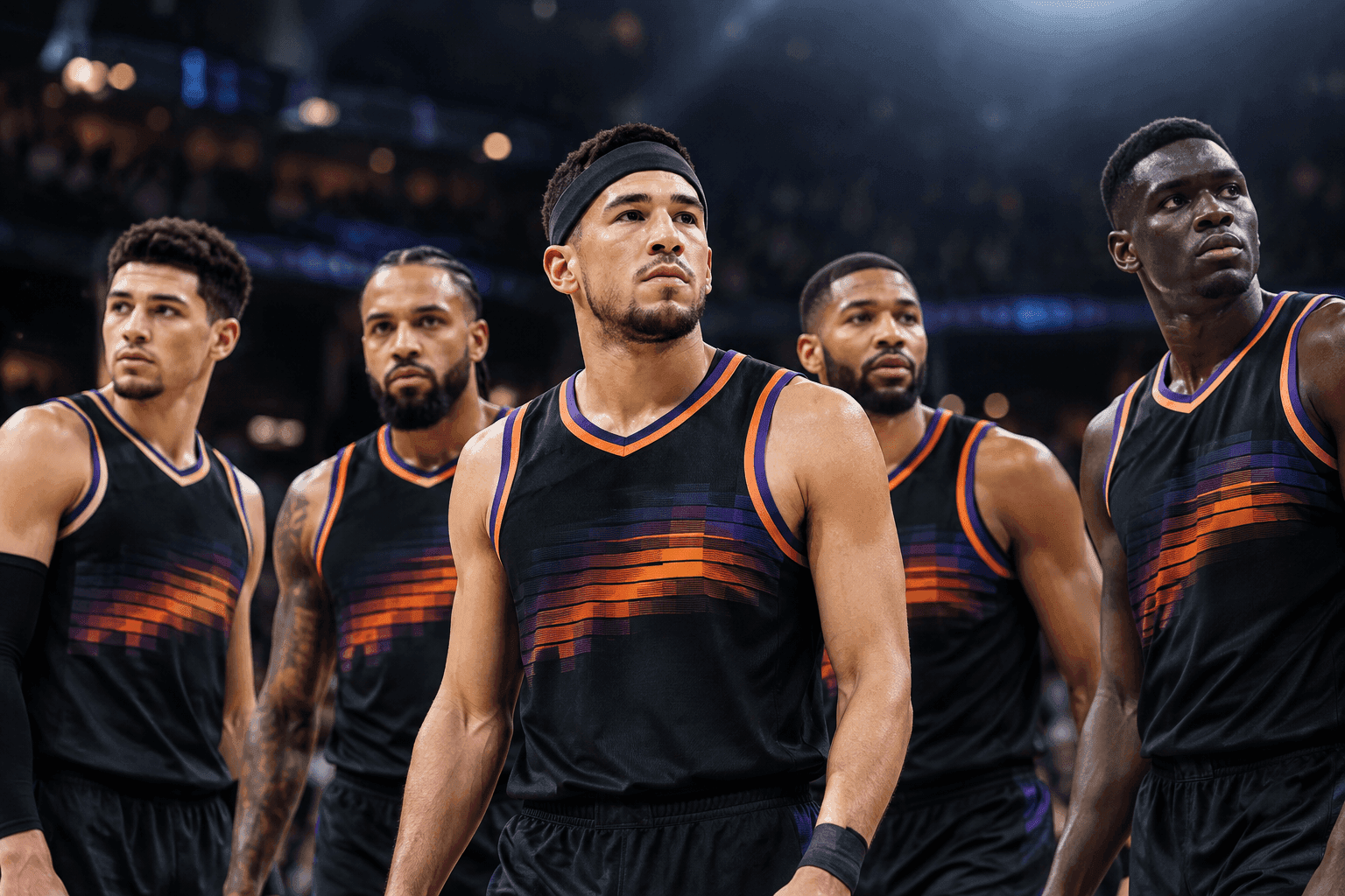Editorial sports image for Suns Hit Panic Button, Roll Out Chaotic New Starting Lineup Against Warriors