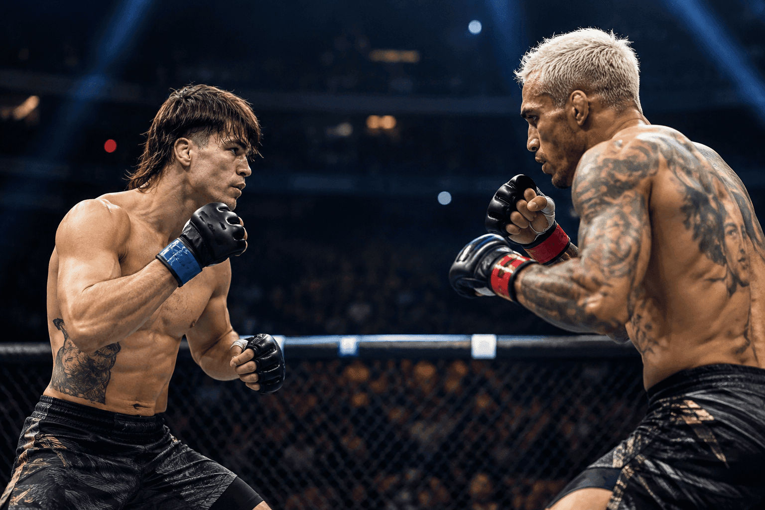 Editorial sports image for Diego Lopes Moves Up to Lightweight to Fight Charles Oliveira for BMF Title at UFC 335