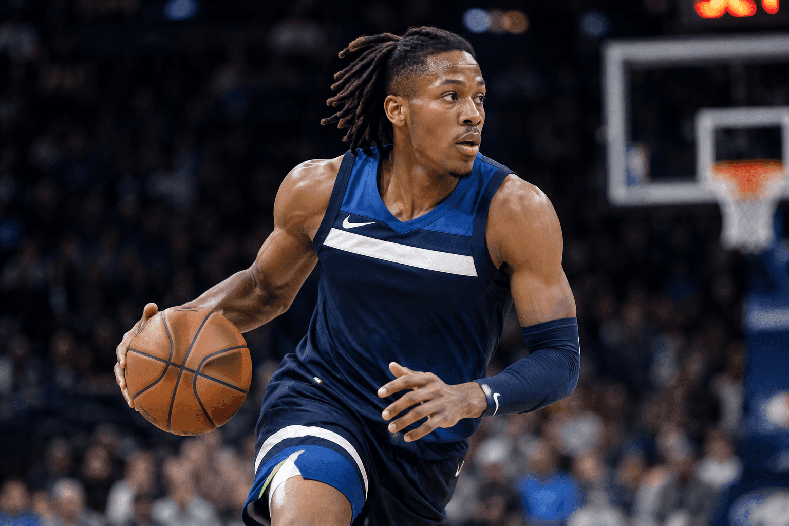 Editorial sports image for Timberwolves Turn to Ayo Dosunmu with Anthony Edwards Sidelined