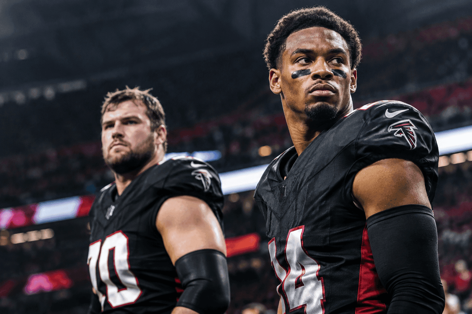 Editorial sports image for Falcons Injury Chaos: Chris Lindstrom and A.J. Terrell Questionable for Week 2