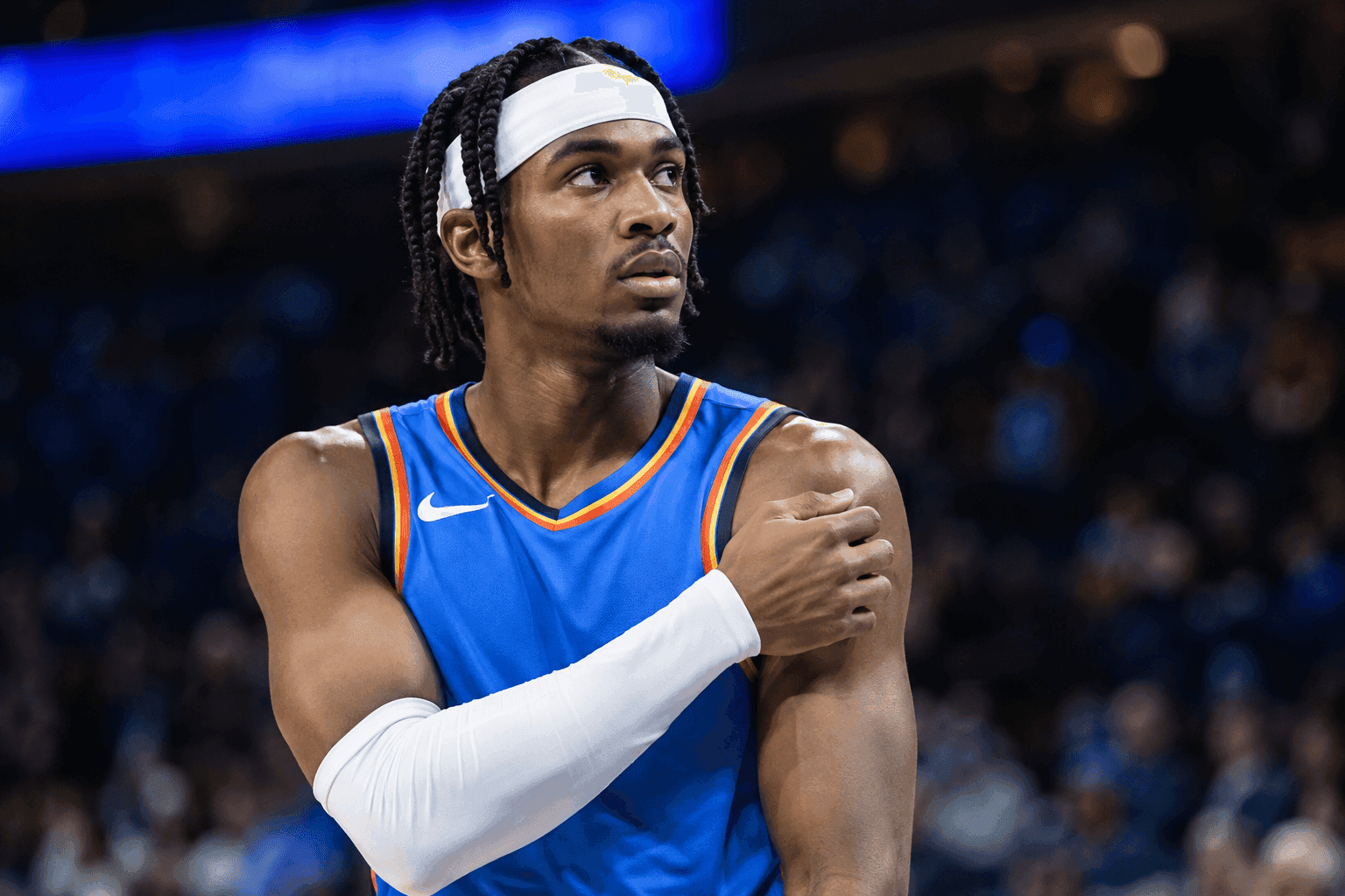 Editorial sports image for Thunder Guard Cason Wallace Sidelined With Vague Shoulder Timeline