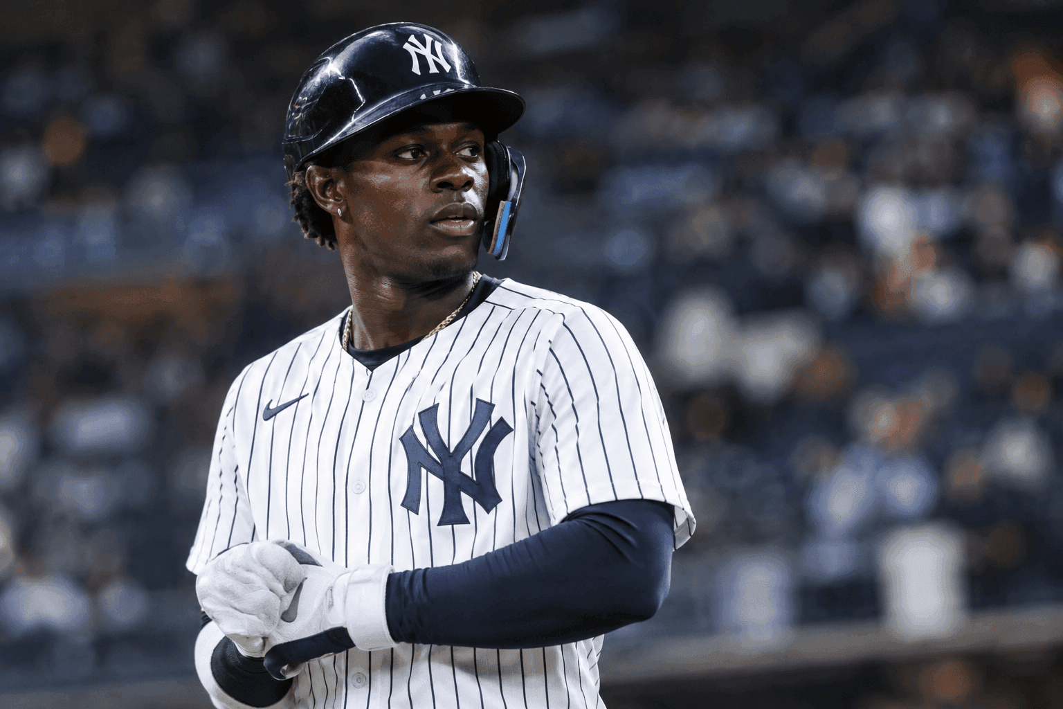 Editorial sports image for Jazz Chisholm Jr.'s Thumb Sprain Gives Yankees a Late-Season Sweat