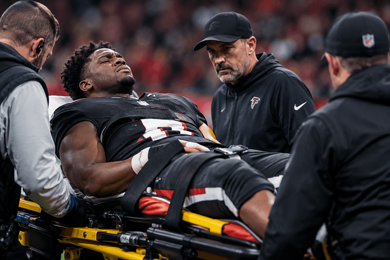 Editorial sports image for Falcons Get Massive Relief on Kendal Daniels Injury Update