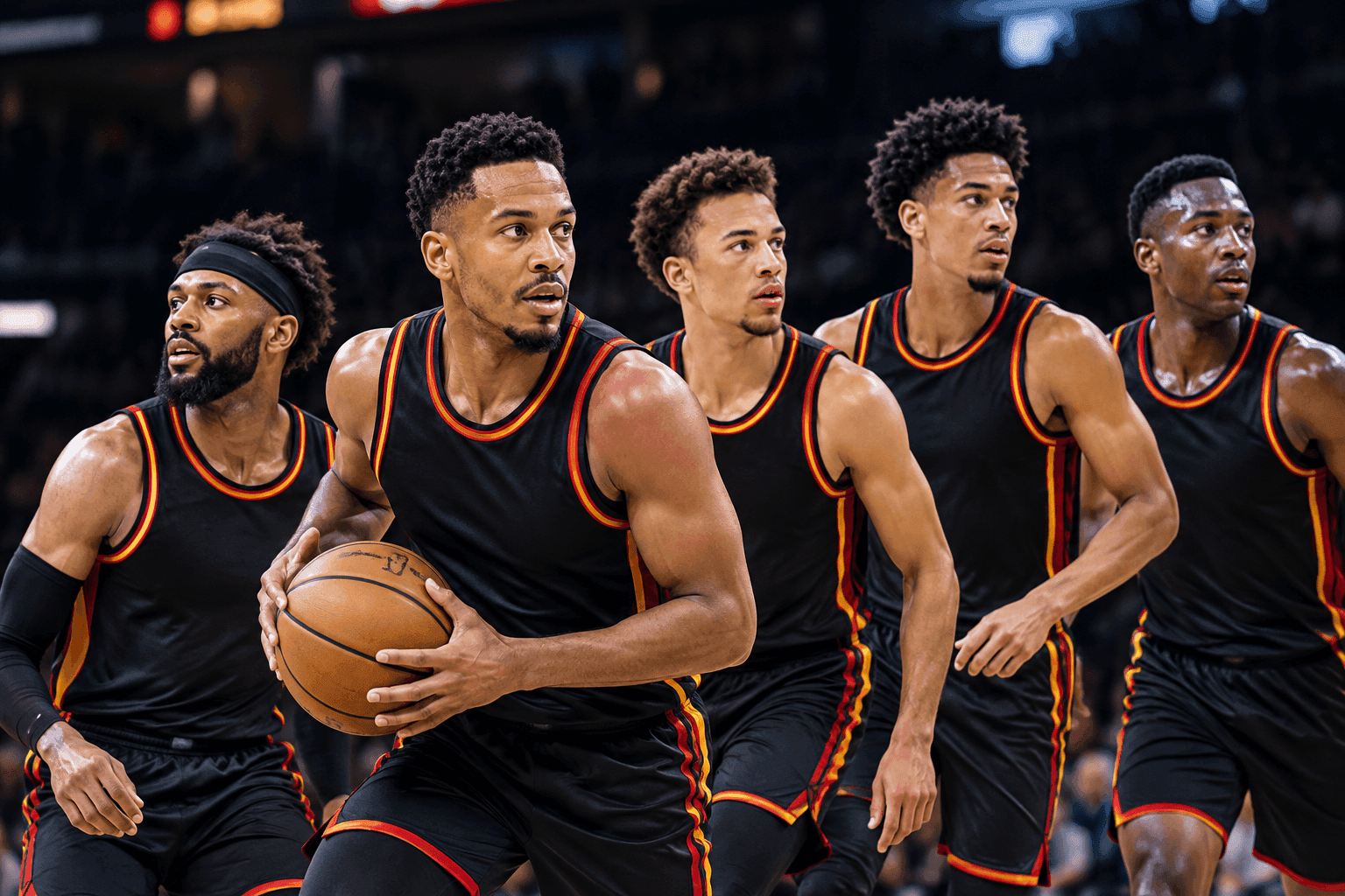 Editorial sports image for The Hawks' Starting Lineup Sounds Like a Fantasy Glitch, But It's an Offensive Buzzsaw