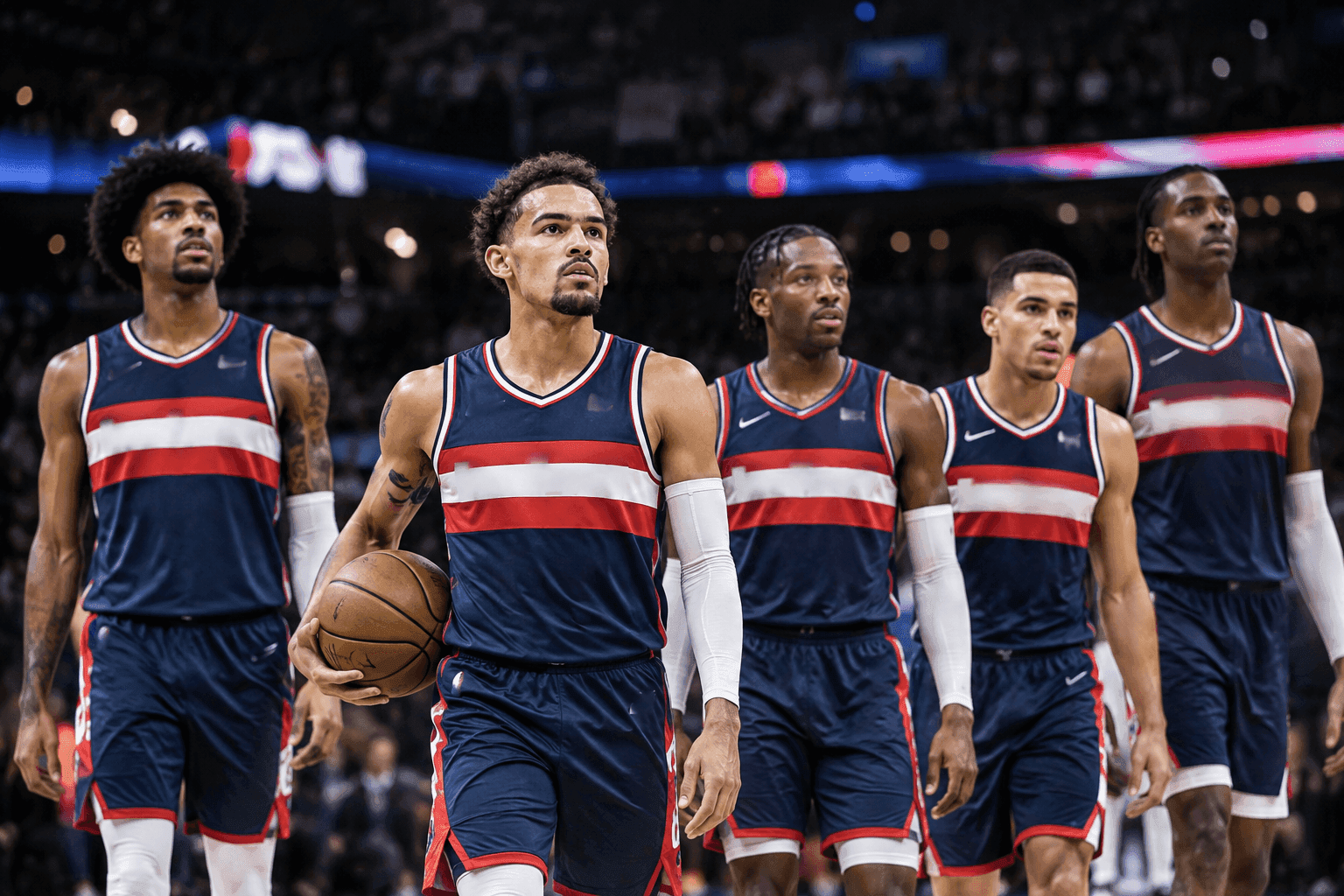Editorial sports image for Wizards Roll Out Chaotic Starting Five Against Raptors