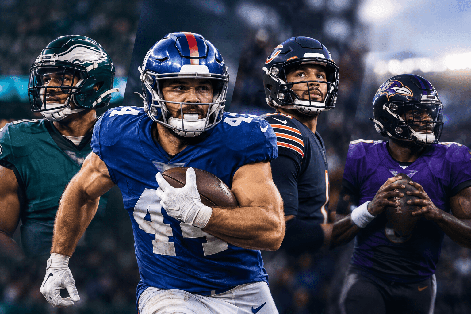 Editorial sports image for Sunday Morning NFL Notebook: Skattebo's Workload, Eagles Trade Stance, and QB Injury Updates