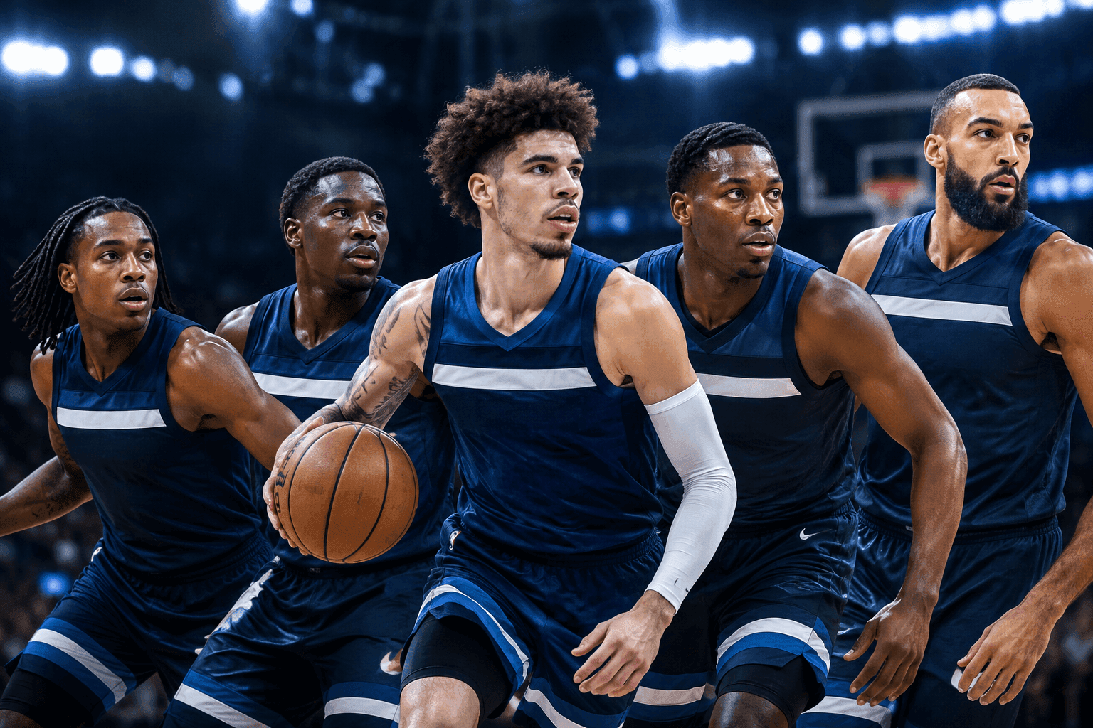 Editorial sports image for The Timberwolves Are Rolling Out the Most Chaotic Starting Lineup in the NBA