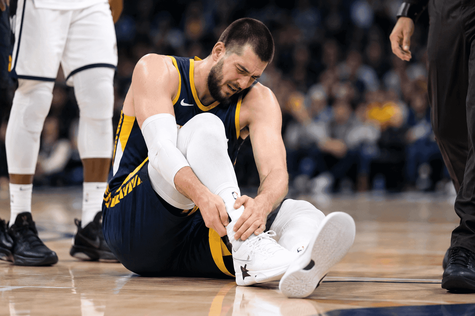 Editorial sports image for Ivica Zubac's Ankle Injury Derails His Monster Start to the Season