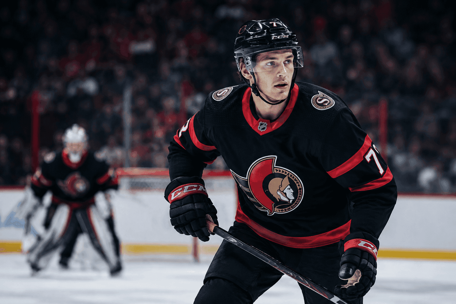Editorial sports image for William Eklund Out Indefinitely as Senators Hit Early-Season Speed Bump