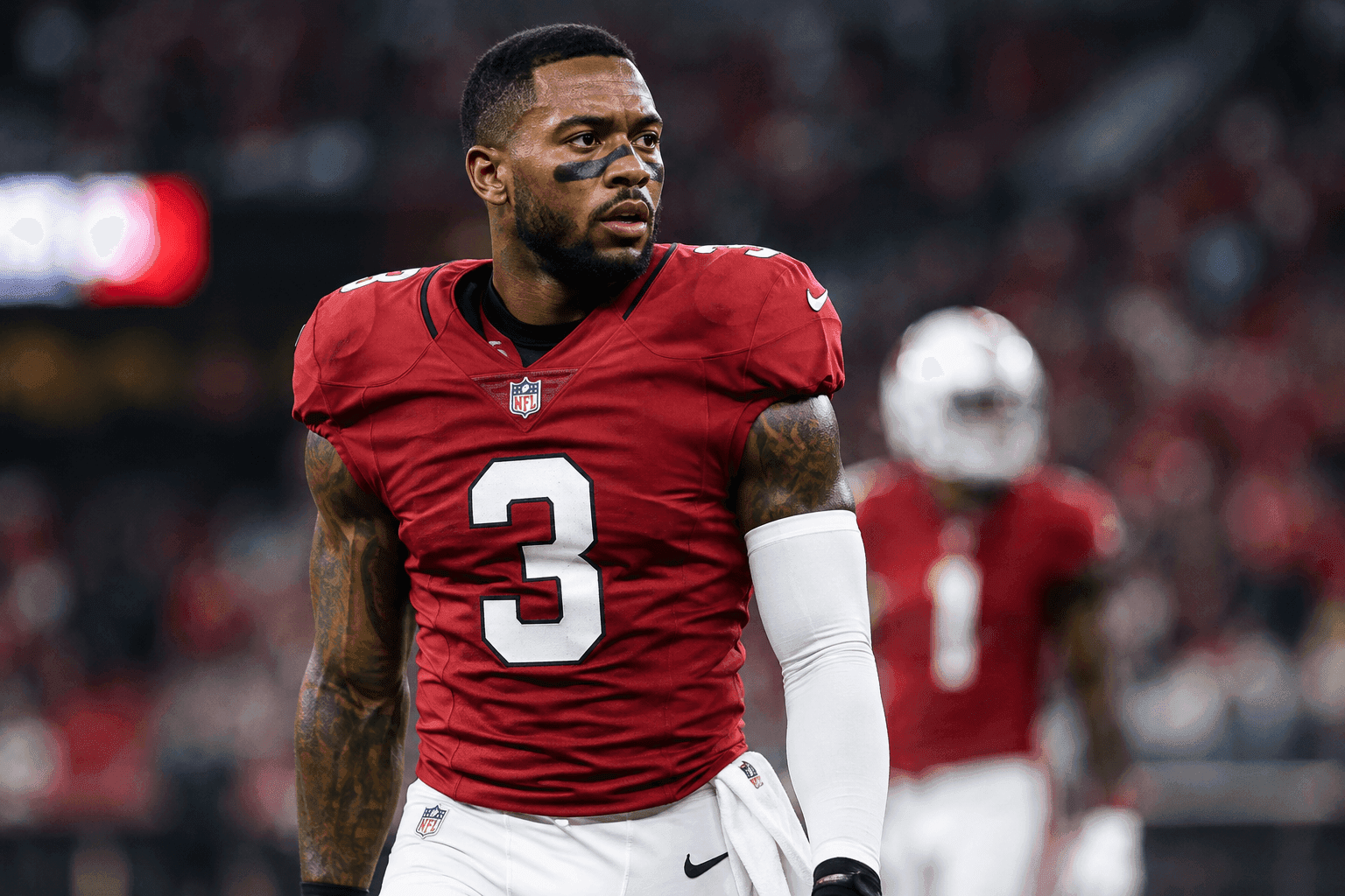 Editorial sports image for Budda Baker Expected to Play Through Groin Injury and Illness Against Broncos