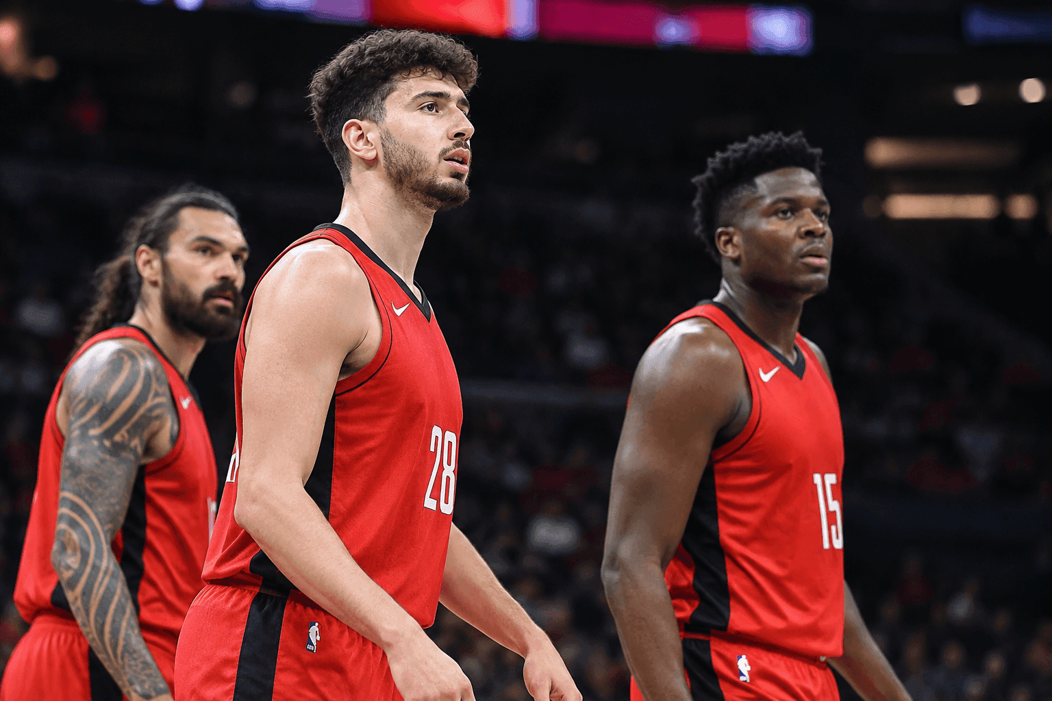 Editorial sports image for Steven Adams Sidelined 1-2 Weeks With Calf Injury as Rockets Frontcourt Thins Out